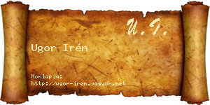 Ugor Irén névjegykártya