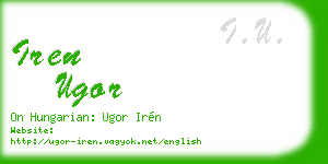 iren ugor business card