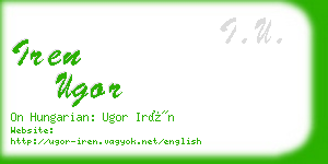 iren ugor business card